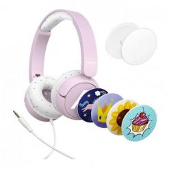 Słuchawki przewodowe LAMAX SoundKid1 Pink 3,5mm BeatBass. Różowe słuchawki nauszne Lamax. Za 94.29 zł.