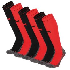 Skarpety kompresyjne do biegania Xtreme, 6 par, Multi Czerwony. Czerwone skarpetki damskie XTREME SOCKSWEAR, bez wzorów. Za 225.99 zł.