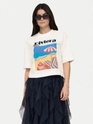 ONLY T-Shirt Vega 15375753 Biały Regular Fit. Białe t-shirty damskie ONLY, l, bez wzorów, z bawełny, bez kołnierzyka, bez ramiączek. Za 99.99 zł.