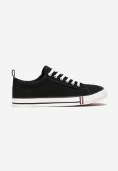 Czarne Trampki przed Kostkę Hisalia. Czarne trampki męskie Born2be, bez wzorów, przed kostkę, bez zapięcia. Za 49.99 zł.