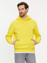 Tommy Hilfiger Bluza Flag Logo MW0MW34266 Żółty Regular Fit. Żółte bluzy męskie Tommy Hilfiger, m, bez wzorów, z bawełny, bez ramiączek, bez kaptura. Za 329.99 zł.