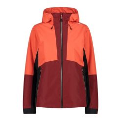 Kurtka przeciwdeszczowa z odpinanym kapturem damska CMP. Brązowe kurtki sportowe damskie CMP, bez wzorów, bez ramiączek, trekkingowe. Za 567.90 zł.