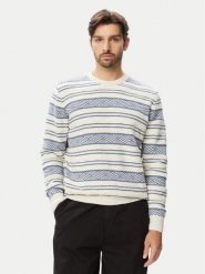 Guess Sweter M6YR15 Z0920 Kremowy Regular Fit. Białe swetry męskie Guess, m, z aplikacjami, z bawełny, bez kołnierzyka, bez ramiączek. Za 434.99 zł.