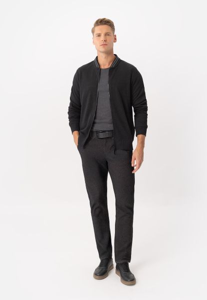 Bawełniane chino R-RICK. Szare eleganckie spodnie męskie Volcano, bez wzorów, z bawełny, eleganckie. Za 179.99 zł.