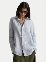 Polo Ralph Lauren Koszula 211A96158003 Błękitny Classic Fit. Niebieskie koszule damskie Polo Ralph Lauren, xs, bez wzorów, ze lnu, bez kołnierzyka, bez ramiączek. Za 819.99 zł.