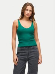 Vila Top Wennie 14104135 Zielony Regular Fit. Zielone topy damskie Vila, xs, bez wzorów, z wiskozy, bez kołnierzyka, bez ramiączek. Za 69.99 zł.