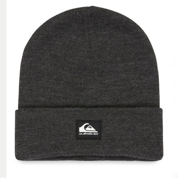 Czapka Quiksilver. Szare czapki męskie Quiksilver, na zimę, bez wzorów. Za 59.99 zł.