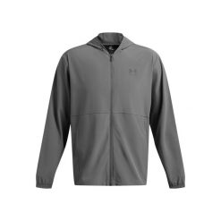 Under Armour Męska Kurtka Przeciwdeszczowa UA Woven 1386555. Szare kurtki męskie Under Armour, l, bez wzorów, z bawełny, z kapturem. Za 349.90 zł.