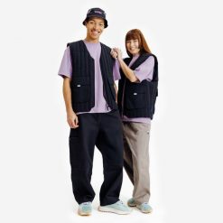 Kurtka puchowa Decathlon x Tetsunori. Czarne kurtki męskie Decathlon, s, bez wzorów, z materiału, bez kaptura. Za 269.99 zł.