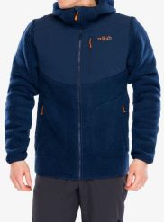 Kurtka polarowa męska Rab Outpost Hoody. Niebieskie kurtki męskie RAB, l, bez wzorów, z materiału, eleganckie, bez kaptura. Za 665.49 zł.