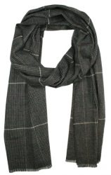 Szalik Miękki Szary w Kratkę, Męski V.Fraas -Cashmink. Szare szaliki męskie V. Fraas, bez wzorów, z materiału. Za 59.00 zł.