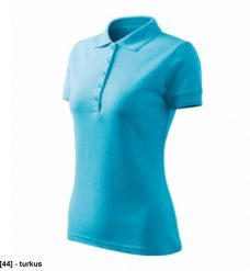 MALFINI - ADLER - - Koszulka polo damska, g/m, % bawełna, % poliester turkus XL. Bluzki damskie MALFINI, m, bez wzorów, z bawełny, bez kołnierzyka, bez ramiączek. Za 35.31 zł.