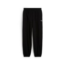 Spodnie Puma Wardrobe Ess Relaxed Tr Cl. Czarne spodnie dresowe damskie Puma, bez wzorów, sportowe, długie. Za 249.99 zł.