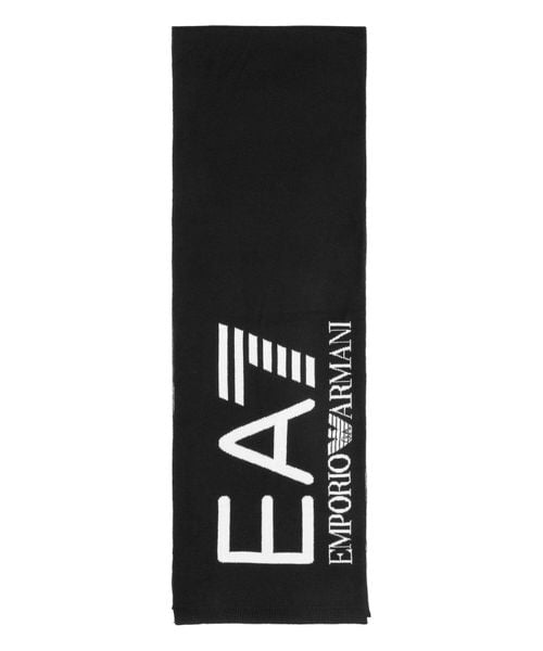 Szalik EA7 Mountain Visibility. Czarne szaliki damskie EA7, bez wzorów, z materiału. Za 159.99 zł.