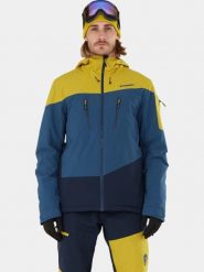 Kurtka narciarska męska Fundango Privet Allmountain. Niebieskie kurtki sportowe męskie FUNDANGO, l, bez wzorów, z materiału, bez kaptura, narciarskie. Za 639.00 zł.