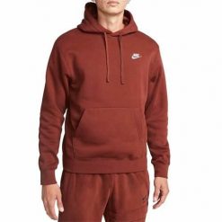 Bluza sportowa męska Nike Sportswear Club Fleece. Czerwone bluzy sportowe męskie Nike, m, bez wzorów, z kapturem, na fitness i siłownię. Za 345.00 zł.