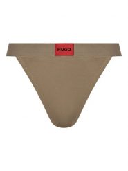 HUGO Stringi String Red Label 50492326 Brązowy. Brązowe majtki damskie Hugo, z bawełny. Za 59.99 zł.