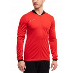 Bluza Męska Rozpinana Nike Academy 25 Sportowa Dresowa Treningowa roz. XL. Czerwone bluzy sportowe męskie Nike, m, bez wzorów, z dresówki, bez kaptura, do piłki nożnej, dri-fit (nike). Za 141.99 zł.