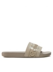 Calvin Klein Klapki Slide Tpu Saffiano HW0HW02107 Écru. Klapki damskie Calvin Klein, bez wzorów, z tworzywa sztucznego, bez obcasa, bez zapięcia. Za 159.99 zł.