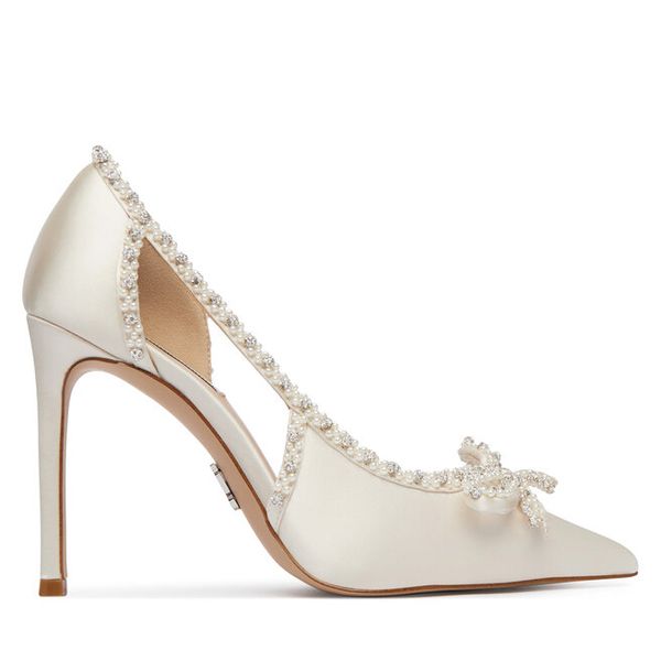 Szpilki Steve Madden. Białe szpilki damskie Steve Madden, bez wzorów, bez obcasa, na szpilce, bez zapięcia. Za 655.99 zł.