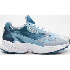 Sneakersy skórzane niebieskie Adidas Falcon W EF1963 - niebieski. Niebieskie obuwie sportowe damskie Adidas, bez wzorów, bez zapięcia. Za 399.99 zł.