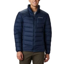 Kurtka puchowa męska Columbia Autumn Park Down. Niebieskie kurtki męskie Columbia, l, bez wzorów, z puchu, bez kaptura. Za 424.99 zł.
