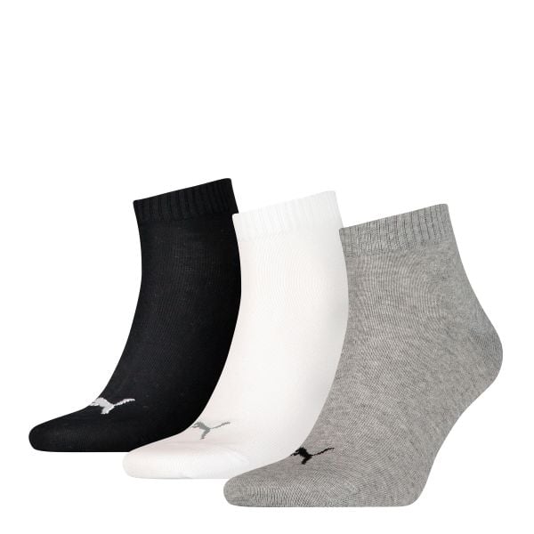 Puma Skarpety Quarter Plain 3-Pack 93858917. Szare skarpetki damskie Puma, bez wzorów, z bawełny. Za 46.99 zł.