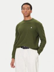 United Colors Of Benetton Sweter 1V4KU10AF Zielony Regular Fit. Zielone swetry męskie United Colors Of Benetton, l, bez wzorów, z bawełny, bez kołnierzyka, bez ramiączek. Za 339.99 zł.