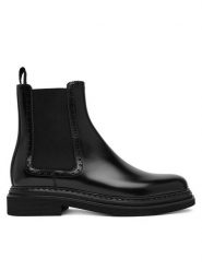 Dolce&Gabbana Sztyblety CT1049 A1203 Czarny. Czarne botki damskie Dolce&Gabbana, bez wzorów, ze skóry, bez obcasa, na płaskiej podeszwie, bez zapięcia. Za 3,409.00 zł.