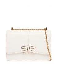 Elisabetta Franchi Torebka BS-91A-61E2-V390 Biały. Białe listonoszki damskie Elisabetta Franchi, bez wzorów, ze skóry, bez dodatków. Za 1,659.00 zł.