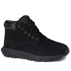 Buty trekkingowe męskie Timberland Winson Park Chukka. Czarne trekkingi męskie Timberland, z gumy, za kostkę, bez zapięcia. Za 496.00 zł.