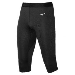 Damskie legginsy 3/4 Mizuno Breath Thermo Mid Weight. Czarne legginsy damskie Mizuno, bez wzorów, na fitness i siłownię. Za 315.00 zł.