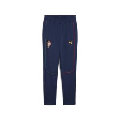Męskie spodnie Portugalia Casuals PUMA Persian Blue Sunny Yellow. Niebieskie spodnie materiałowe męskie Puma, m, bez wzorów, z dresówki, do piłki nożnej. Za 269.00 zł.