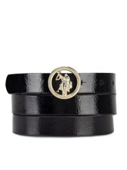 U.S. Polo Assn. Pasek AIUXT2564WAJ Czarny. Czarne paski damskie U.S. Polo Assn., bez wzorów, ze skóry. Za 129.99 zł.