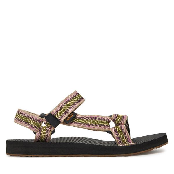 Sandały Teva. Zielone sandały damskie Teva, bez wzorów, bez obcasa, bez zapięcia. Za 299.99 zł.