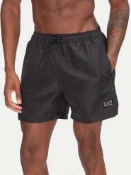 EA7 Emporio Armani Szorty kąpielowe 7M000530 AF13241 UC001 Czarny Regular Fit. Czarne kąpielówki męskie EA7 Emporio Armani, m, bez wzorów, z syntetyku. Za 239.99 zł.