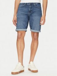 Calvin Klein Szorty jeansowe K10K114075 Niebieski Slim Fit. Niebieskie szorty męskie Calvin Klein, bez wzorów, z bawełny. Za 229.99 zł.