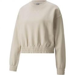 Bluza sportowa damska Puma Crew TR. Białe bluzy damskie Puma, xs, bez wzorów, sportowe, bez ramiączek, bez kaptura. Za 174.00 zł.