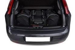Torby Do Bagażnika Fiat Punto 2012-2018 4Szt Kjust. Czarne torby podróżne damskie KJUST, bez wzorów, z kauczuku. Za 980.00 zł.