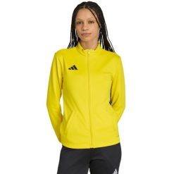 Bluza damska adidas Entrada 26 Track, żółta. Żółte bluzy damskie Adidas, bez wzorów, z poliesteru, bez ramiączek, bez kaptura. Za 121.99 zł.