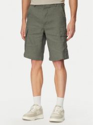 BOSS Szorty materiałowe Sisla 50559366 Szary Relaxed Fit. Szare szorty męskie Boss, bez wzorów, ze lnu. Za 629.99 zł.