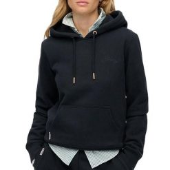 Bluza damska z kapturem Superdry Essential Logo Emb Hb. Niebieskie bluzy damskie Superdry, m, bez wzorów, z bawełny, klasyczne, bez ramiączek, z kapturem. Za 293.85 zł.