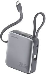 Powerbank 4smarts Pocket Dual Cord 10000mAh 22.5W z wbudowanym kablem USB-C 15cm szary. Szare powerbanki 4smarts. Za 100.72 zł.