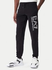 EA7 Emporio Armani Spodnie dresowe 7M001415 AF22266 UC001 Czarny Regular Fit. Czarne spodnie sportowe męskie EA7 Emporio Armani, m, bez wzorów, z bawełny. Za 449.99 zł.