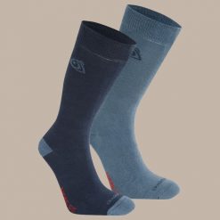 Skarpety turystyczne Craghoppers NosiLife Travel Twin Pack Socks. Niebieskie skarpetki damskie Craghoppers, bez wzorów. Za 167.99 zł.