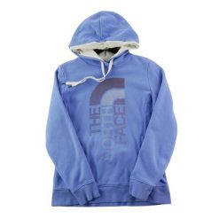 Second life - Bluza z kapturem damska The North Face fioletowa - Jak nowy. Fioletowe bluzy damskie The North Face, m, bez wzorów, z materiału, sportowe, bez ramiączek, z kapturem. Za 127.76 zł.