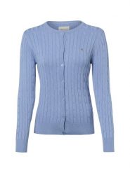 Gant Kardigan Kobiety Bawełna niebieski, XS. Niebieskie kardigany damskie GANT, xs, bez wzorów, z bawełny, eleganckie, bez kołnierzyka. Za 749.95 zł.