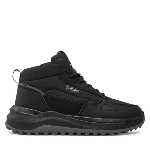 Trzewiki Lee Cooper. Czarne botki damskie Lee Cooper, bez wzorów, bez obcasa, na płaskiej podeszwie, bez zapięcia. Za 149.99 zł.