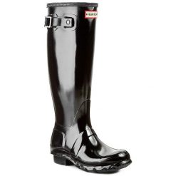 Kalosze Hunter. Czarne kalosze damskie Hunter, bez wzorów, bez zapięcia. Za 379.99 zł.