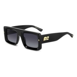 Okulary przeciwsłoneczne DSQUARED2 D2 0141/S 807 dla mężczyzn, rozmiar 53 mm. Czarne okulary przeciwsłoneczne damskie DSQUARED, prostokątne. Za 1,005.55 zł.